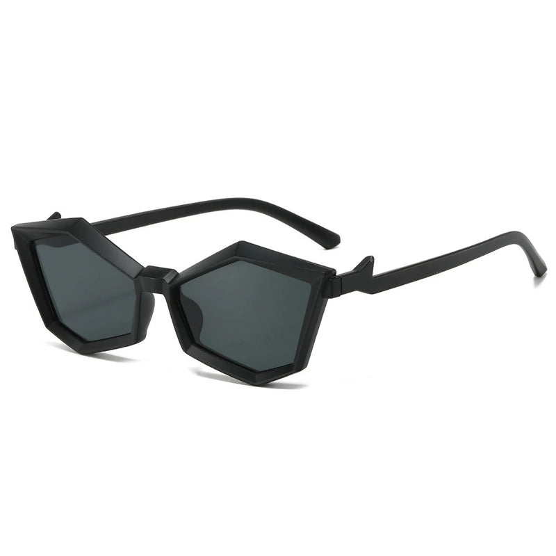 2025 Y2K Irregular Cat Eye Sunglasses Luxury Steampunk Eyewear Glasses Trendy Outdoor Shades Silver Driving Sports Glasses UV400