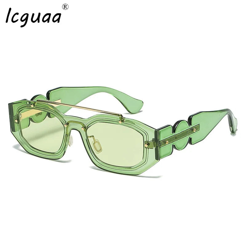 Rectangle Brand Designer Men Driving Sunglasses Oculos De Sol Masculino Square Outside Steampunk Sunglasses for Men