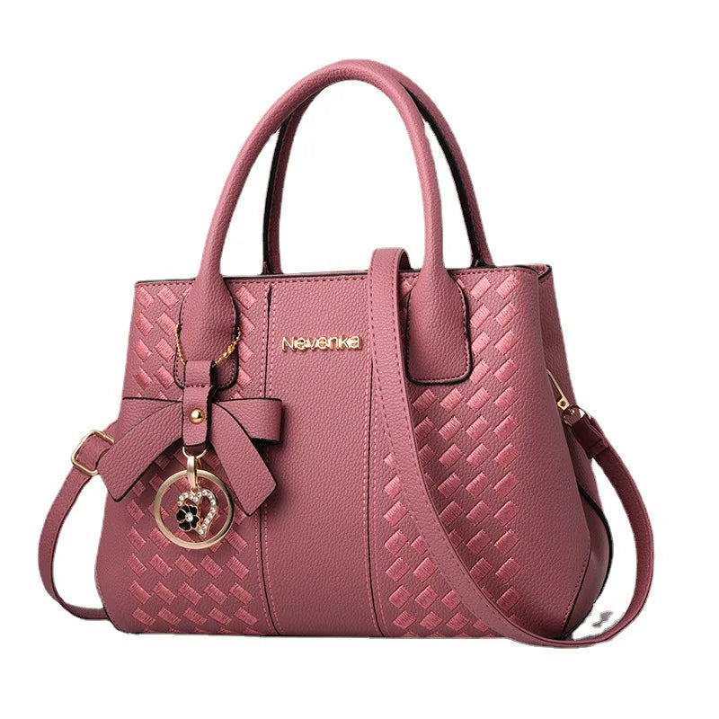 Style Leisure Handbag Soft Leather Lady Shoulder Bags Large Capacity Totes for Women Crossbody Bag Portable Female Bucket Bag